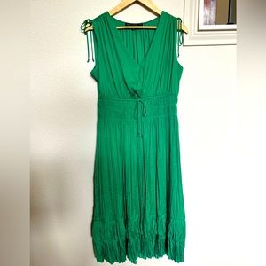 White House Black Market Pleated MIdi-Dress